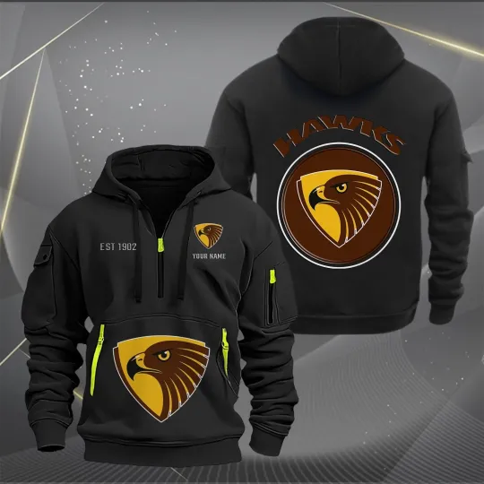 Hawthorn Football Club Zip Hoodie for Fans