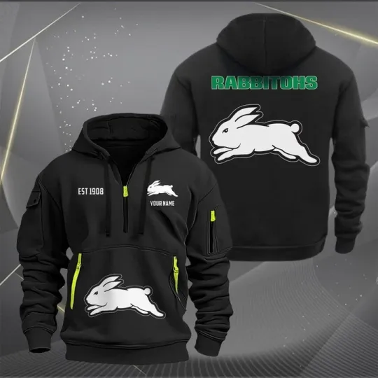 Discover South Sydney Rabbitohs NRL Zip Hoodie For Fans
