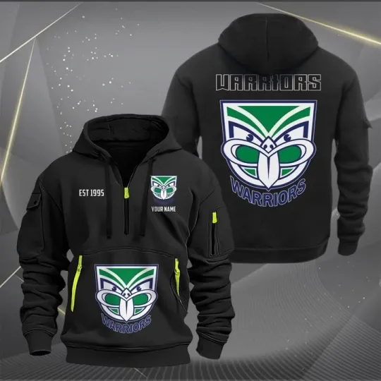Discover New Zealand Warriors NRL Zip Up Hoodie Men’s Fans Clothing