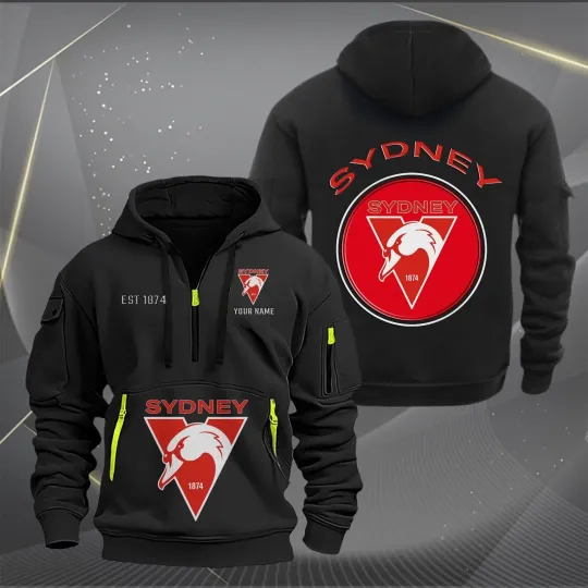 Discover Sydney Swans Tactical Zip Hoodie for Fans