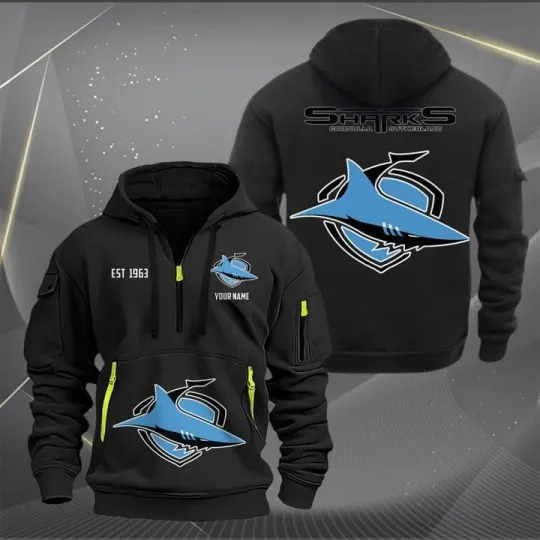 Discover Cronulla Sharks NRL Zip Hoodie For Fans