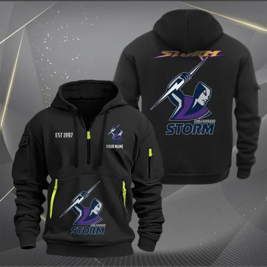 Discover Melbourne Storm NRL Zip Hoodie For Fans