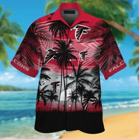 Discover Atlanta Falcons Short Sleeve Button Up Tropical Shirt Hawaiian Shirt