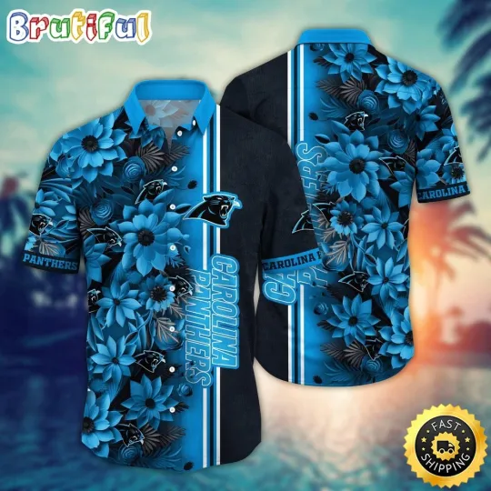 Discover football Carolina Panthers Hawaii Shirt Flower Tropical Vibes Shirts