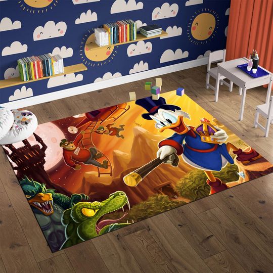 Discover Donald Duck Rug,Nursery Rug, Kids Rug, Minimalist Rug, Custom Rug, Popular Rug, Nursery Decor, Area Rug, Kids Room Rug,Gift For Kids