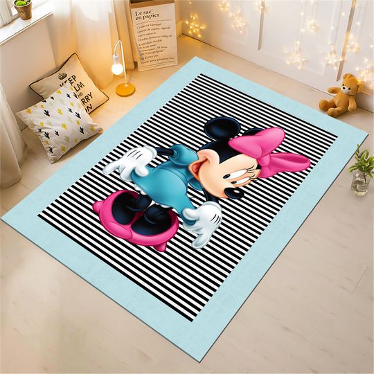 Discover Minnie Mouse Rug,Nursery Rug, Kids Rug, Minimalist Rug, Custom Rug, Popular Rug, Nursery Decor, Area Rug, Kids Room Rug,Gift For Kids