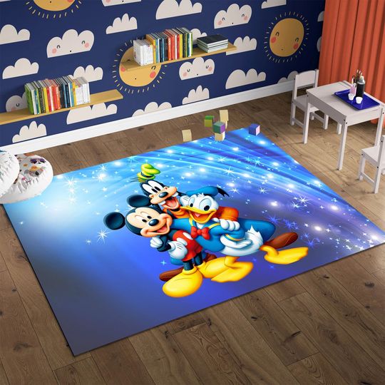 Discover Mickey Mouse Rug, Donald Duck Rug, Kids Rug, Minimalist Rug, Custom Rug, Popular Rug, Nursery Rug, Area Rug, Kids Room Rug,Gift For Kids