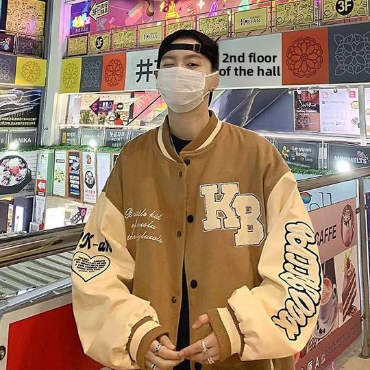 Discover Men's Baseball Jacket Autumn Fashionable Versatile Student American High Street Style 2025 New Warm Polyester Cotton Blend