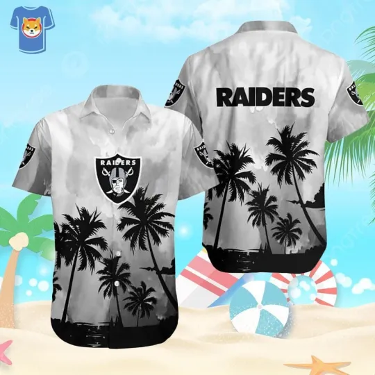 Discover Las Vegas Raiders Coconut Trees football Gift For Fan Hawaiian Shirt