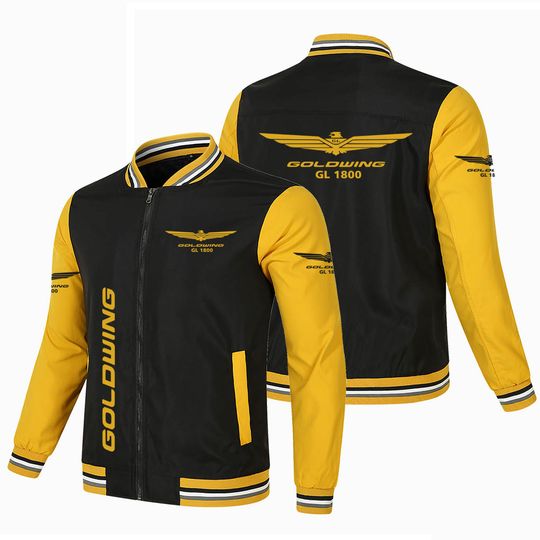 Discover New Spring Men's GOLDWING GL1800 Motorcycle Logo Jacket, Men's Baseball Jacket, Casual And Fashionable Sports Jacket