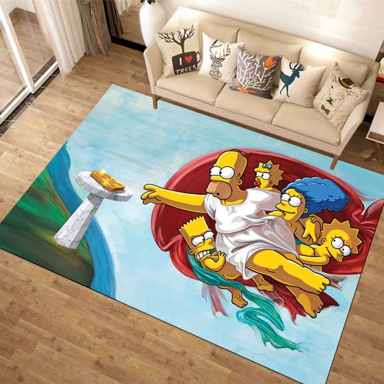 Discover Simpsons, Mixed Simpsons Rug, Popular Rug, Fantastic Rug, Legend Rug, Anime Decor, Minimalist Rug, Custom Rug,Anime Rug, Area Rug