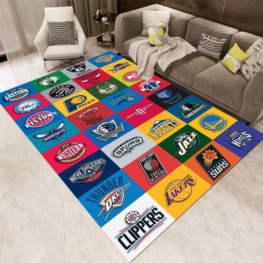Discover Basketball Rug ,Teams Rug, N.B.A Rug, Basketbal Team Rug ,Custom Rug, Floor Rug, Area Rug,Basketball Decor , Personalized Rug, Gifts Rug