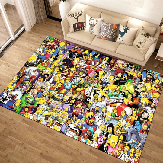 Simpsons, Mixed Simpsons Rug, Popular Rug, Fantastic Rug, Legend Rug, Anime Decor, Minimalist Rug, Custom Rug,Anime Rug, Area Rug