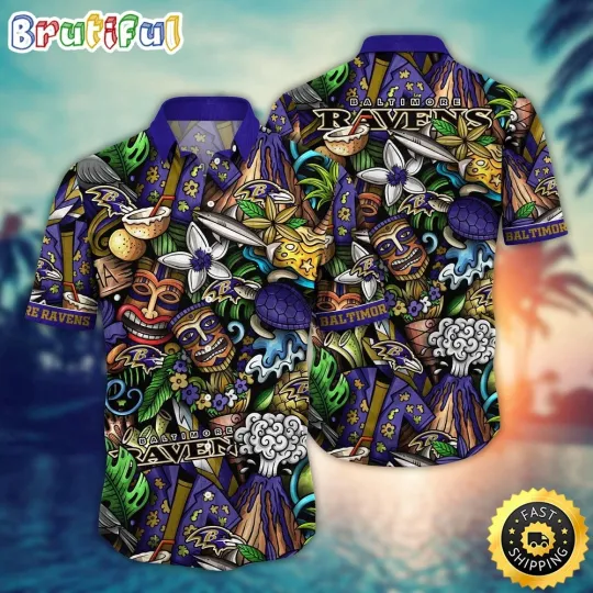Discover football Baltimore Ravens Hawaiian Shirt