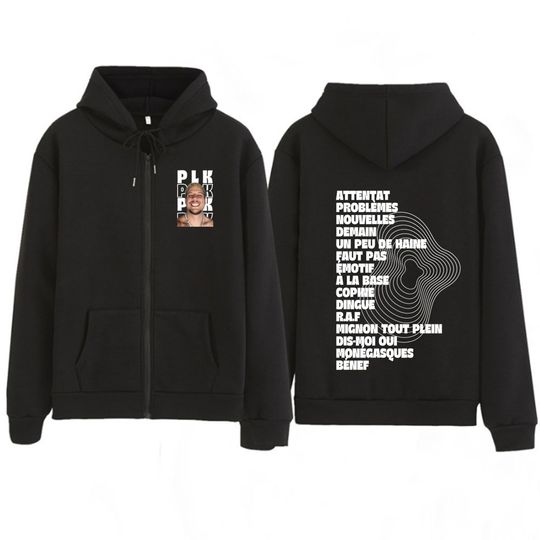 Discover Rapper Plk FACE Graphic Zipper Hoodies Men Women Clothes Fashion Funny Stlye Sweatshirt Oversized Long Sleeve Fleece Streetwear