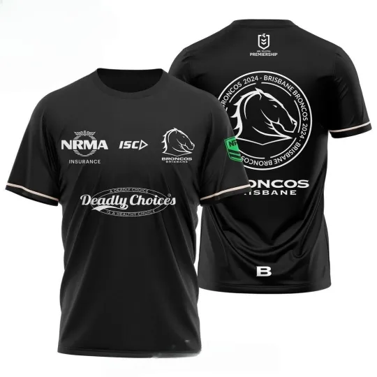 Discover NRL Brisbane Broncos Black Hoodie, Tshirt