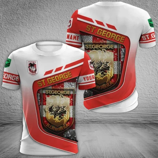 Discover St George Illawarra Dragons 3D T-Shirt Hoodie for Fans