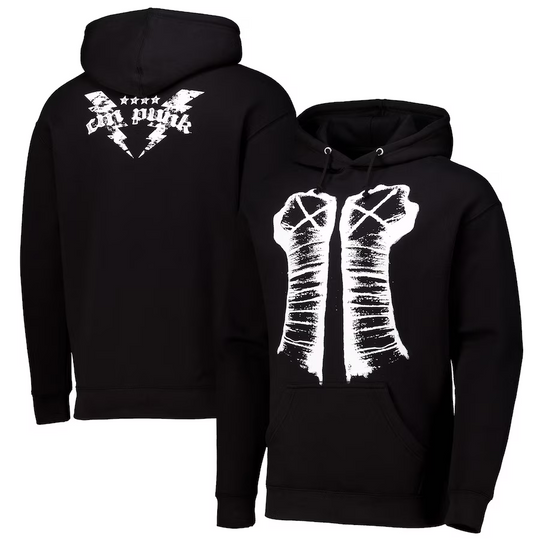 Autumn and Winter New Warm Same CM Punk Fist Printing Long-sleeved Men's and Women's Same Loose and Comfortable Hoodie