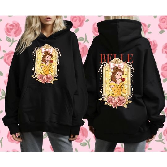Discover Disney Princess Belle Hoodie, Beauty and Beast Hoodie Autumn/Winter New Men's and Women's Casual Fashion Streetwear