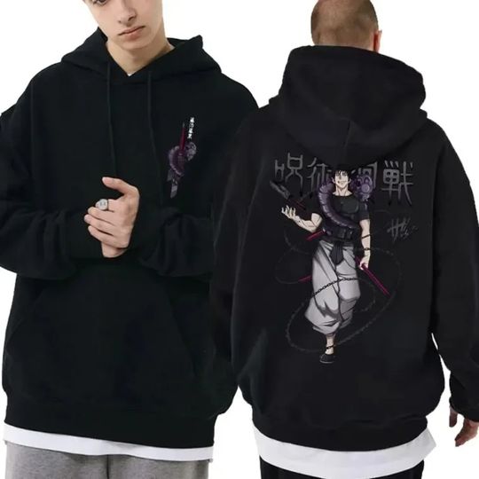 Discover Japanese anime hoodie Jujutsu Satoru Fushiguro Toji Graphic men's fashion manga street wear men's and women's sportswear