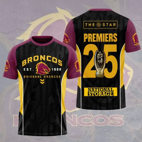 Discover Brisbane Broncos 3D T-Shirt Apparel