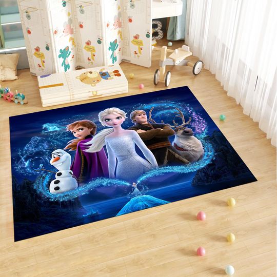 Discover Frozen Kids Rug: Elsa and Anna, Personalized Nursery Decor