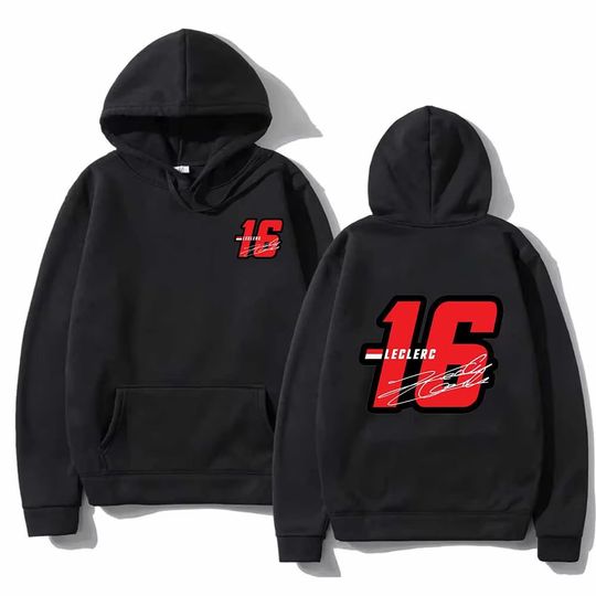 Discover 2025 New Number 16 Charles Leclerc Racer Graphic Hoodies Men Women vintage Casual Sweatshirt Unisex Fleece Long sleeve pullover