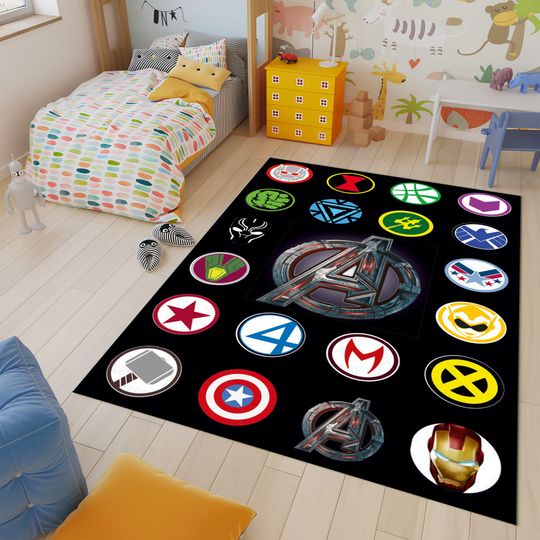 Discover The Avengers Rug,Avengers Logos Rug,Colorful Rug