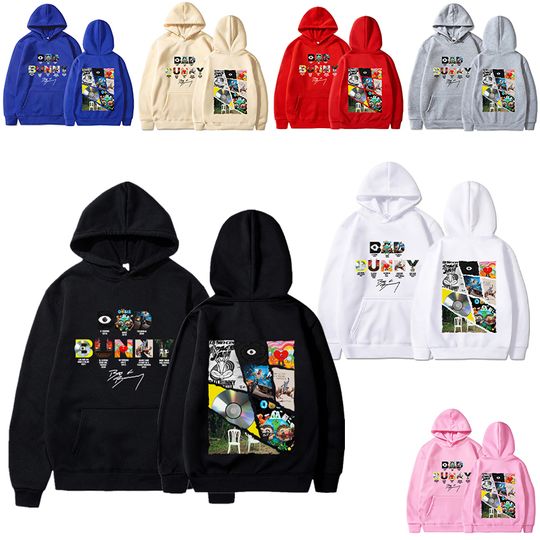 Rapper Bad Bunny Hoodies Men Fashion Debi Tirar Mas Long Sleeve Sweatshirts Women Casual Harajuku Hip Hop Streetwear Pulllovers