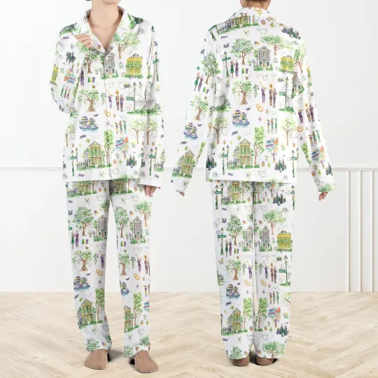 Discover Mardi Gras Parade Pajama Set For Women, New Orleans Pajama Set