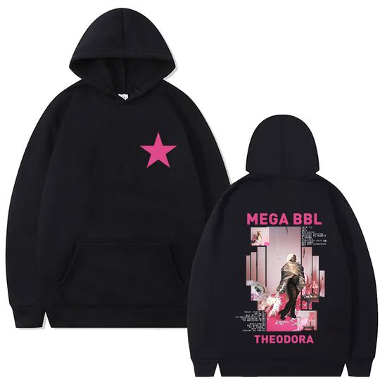 Discover Rap singer Theodora Mega Bbl album graphic hoodies for men and women hip-hop fashion pop music streetwear men's casual hoodies