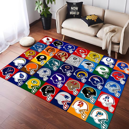 Discover American Football Rug, Football Rug, American Football Teams Rug,Colorful Rug,Sport Rug,Boys Room Rug,Custom Rug,Personalized Gifts,Area Rug