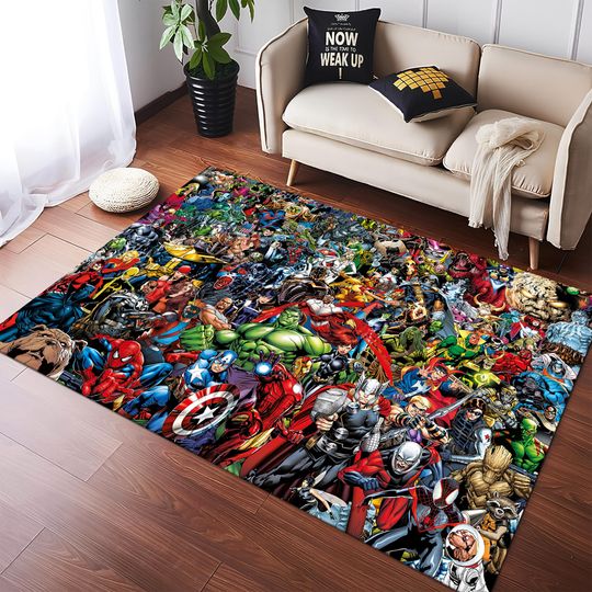 Discover Marvel,Marvel Characters Rug,Movie Rug,Fantastic Rug,Movie Decor,Colorful Rug,Hypebeast Rug,Unique Rug,Area Rug,Kids Room Rug,Gifts For Him