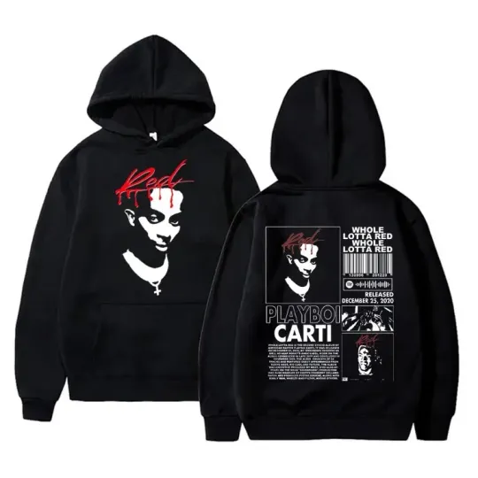 Discover Playboi Carti Hip-hop Rapper Rock Print Men Oversized Hoodie Sporty Street Fashion Fleece Autumn Winter Long-sleeve Sweatshirt