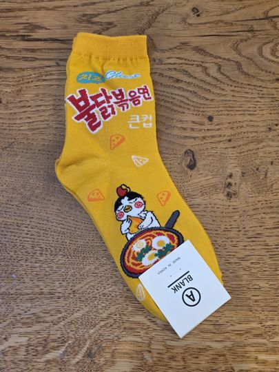 Discover Korean Cheese Buldak Socks