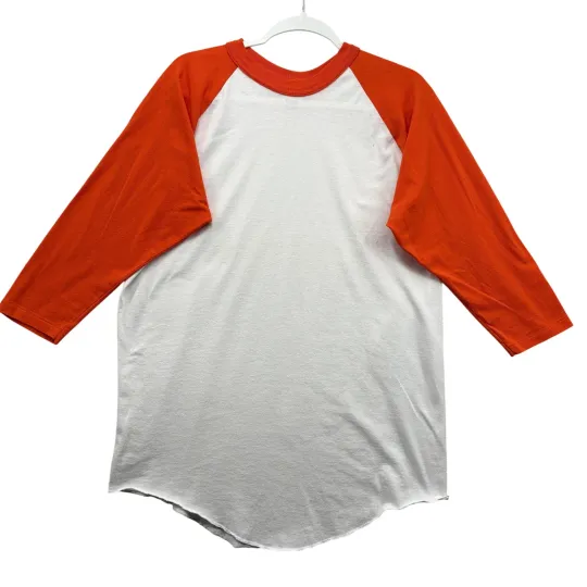 Discover Vintage Soffe Shirts Baseball Shirt Mens XL Orange Raglan 3/4 Sleeve USA 90s