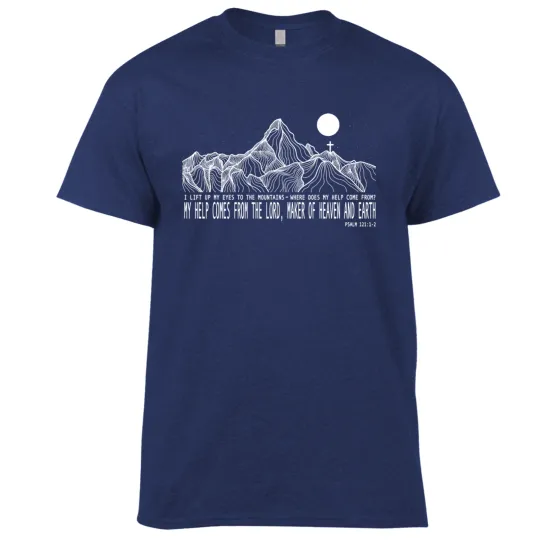 Discover PSALM 121:1-2  T SHIRT  MY HELP COMES FROM THE LORD CHRISTIAN  BIBLE  JESUS