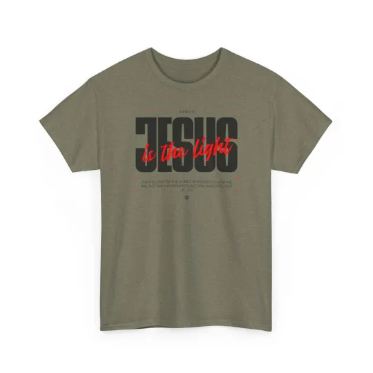 Discover Jesus Is The Light Christian Bible Verse T-Shirt - John 8:12