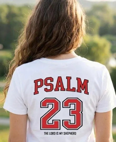 Discover Psalm 23 T-Shirt • The Lord Is My Shepherd Shirt • Christian Bible Verse Tee •