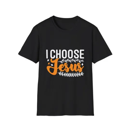 Discover Jesus Script Tee | Christian Faith Shirt, Orange Lettering