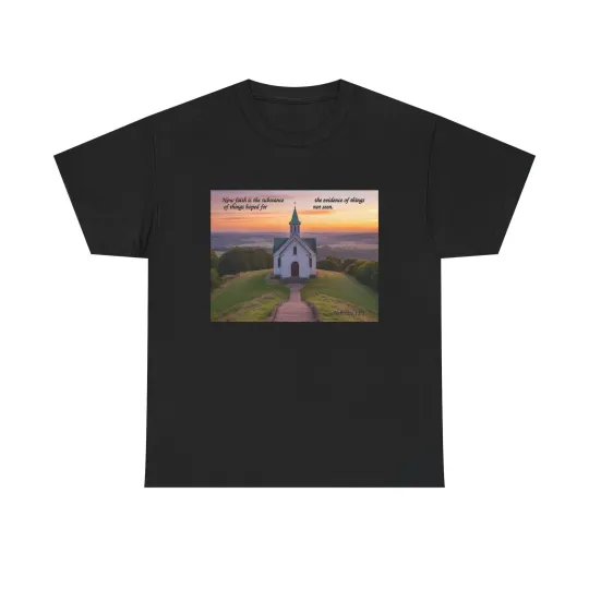 Discover Sunset Chapel Landscape T-Shirt | Inspirational Church Design