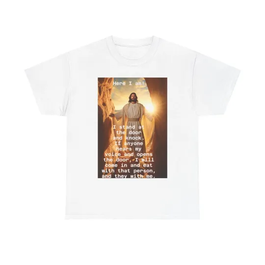 Discover Jesus at the Door T-Shirt | Revelation 3:20 Scripture Tee