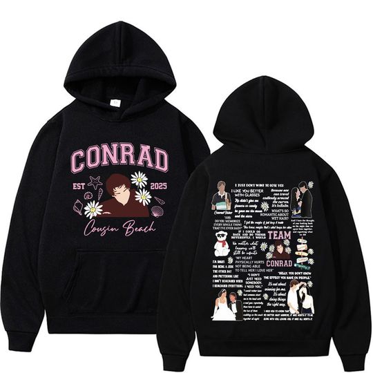 Team Conrad Cousins Beach Movie Y2k Hoodie The Summer I Turned Pretty Conrad Fisher Hooded Men Women Fashion Vintage Sweatshirts