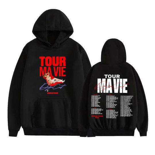 Discover Doja Cat Ma Vie World Tour 2026 Graphic Hoodies Men Women Vintage Style High Street Sweatshirts Casual Fleece Comfort Pullovers