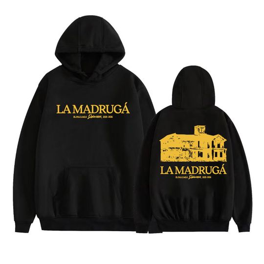 Discover Delaossa La Madruga Cortijo 2025-2026 Graphic Hooded Men's Clothing Casual Long Sleeve Sweatshirt Harajuku Gothic Vintage Hoodie