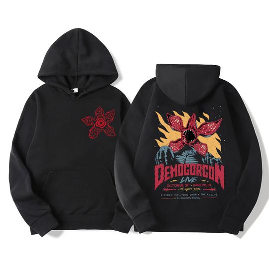 Ed munson The Demogorgon Hoodie Men Women Cannibal Flower Monster Print Hooded Sweatshirt Harajuku Streetwear