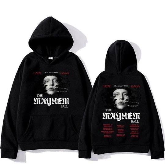 Ld ga The Mayhem Ball Tour Hoodie, Vintage Concert Hoodie, Purple Graphic Hoodie, Unisex Oversized Music Fan Sweatshirt