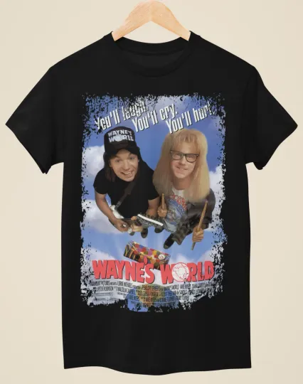 Discover Wayne's World - Movie Poster Inspired Unisex Black T-Shirt