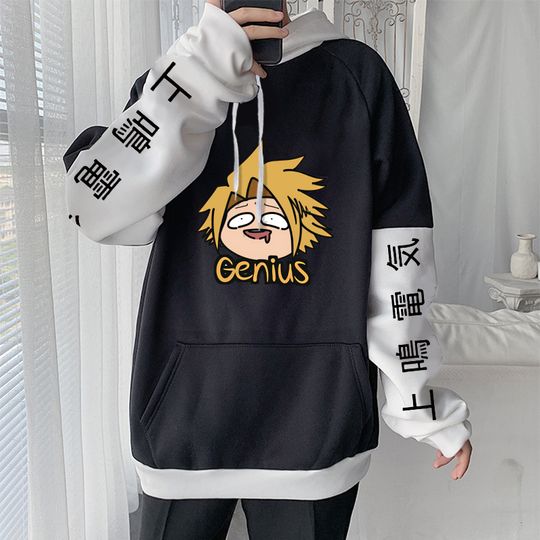 Anime Hero Anime Kaminari Denki Kawaii Cartoon Women Hoodies Boku no Hero Academia Manag Harakuju Men Winter Sweatshirts