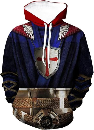 Knights Templar 3D Print Hoodies Men Women Fashion Casual Sweatshirt Oversized Hoodie Pullovers Tracksuit Clothing